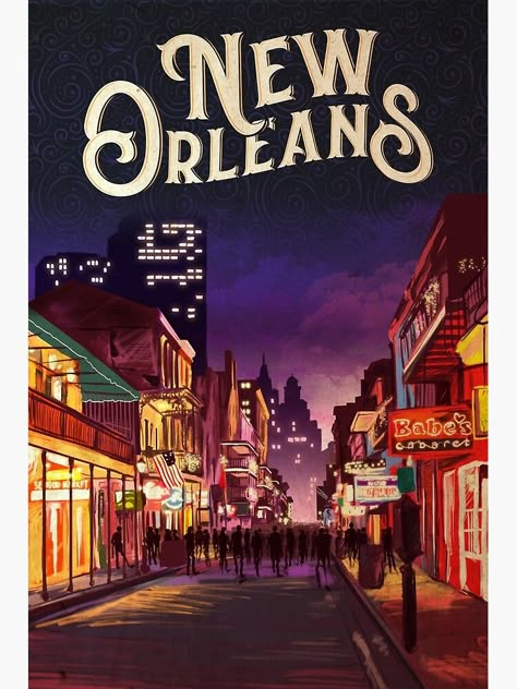 New Orleans Art, Travel Art Print, New Orleans Travel, Retro Travel Poster, Travel Wall Art, Travel Wall, Vintage Poster Art, Photo Vintage, Best Places To Travel