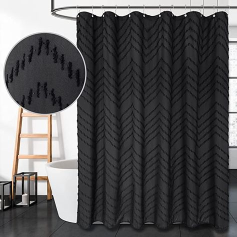 Shabby Chic Shower Curtain, Luxury Shower Curtain, Black Shower Curtain, Extra Long Shower Curtain, Minimalist Showers, Curtains For Bathroom, Farmhouse Contemporary, Farmhouse Shower Curtain, Long Shower Curtains