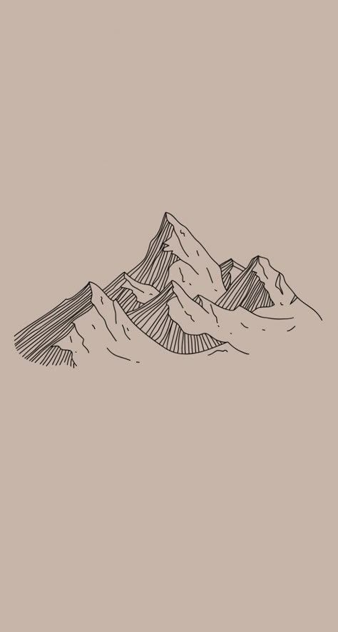 Mountains Simple Drawing, Drawing A Mountain, Beat Yesterday Tattoo, Mountains Aesthetic Drawing, Mountain Line Drawing Simple, Mountains Line Drawing, Mountain Simple Drawing, Line Work Mountain Tattoo, Simple Mountain Art