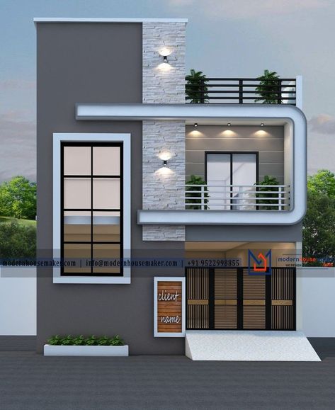 LATEST HOUSE FRONT ELEVATION DESIGNS IDEAS || HOME FRONT WALL DESIGNS || HOUSE EXTERIOR DESIGNS https://youtu.be/ouP_k2jvH-w Indian House Exterior Design, House Structure Design, Front Wall Design, House Outer Design, Small House Elevation, Small House Front Design, House Balcony Design, Modern Small House Design, Small House Design Exterior