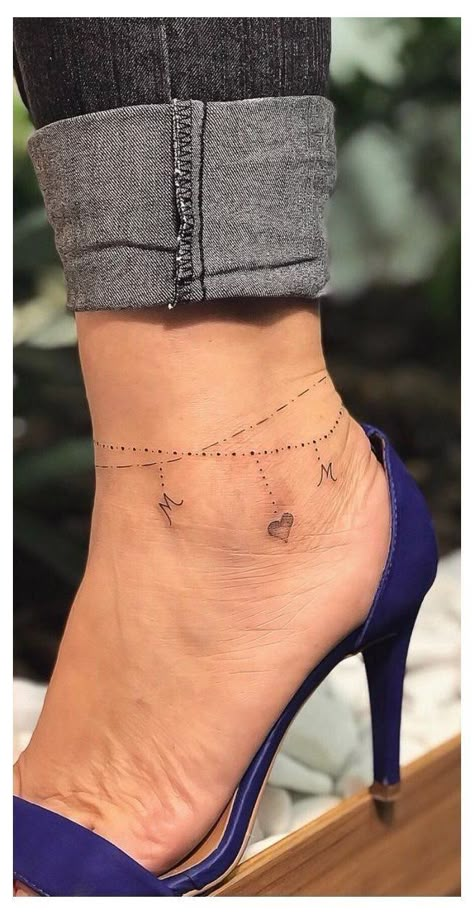 Female Ankle Tattoos, Ankle Tattoos For Women Anklet, Feather Tattoo Ankle, Anklet Tattoos For Women, Tato Flash, Wrist Bracelet Tattoo, Ankle Bracelet Tattoo, Ankle Tattoo Designs, Ankle Tattoos For Women