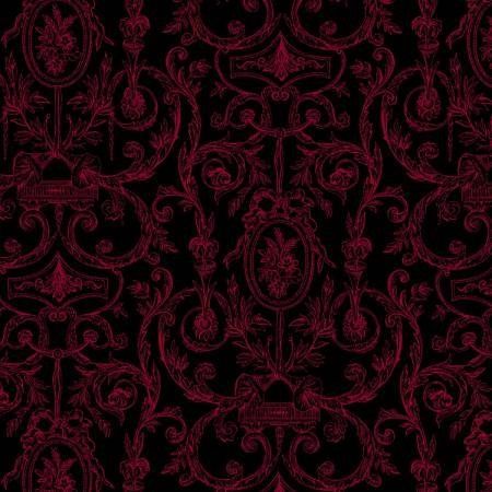 SOPHISTICATES DAMASK RED AND BLACK Black And Red Fabric, Everskies Magazine, Vampire Background, Modern Gothic Fashion, Vampire Bedroom, Royale High Patterns, Goth Pattern, Black And Red Wallpaper, Red Backgrounds