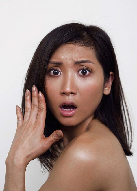 Brenda Song : Celebhub Asian Facial Expressions, Worried Face Expression, Exaggerated Facial Expressions, Reference Expressions, Worried Expression, Worried Face, Realism Reference, London Tipton, Face Asian