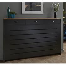 Modern Radiator Cover, White Radiator Covers, Radiator Covers, Black Radiators, Mdf Cabinets, Black Storage, Hallway Storage, Drawer Shelves, Radiator Cover