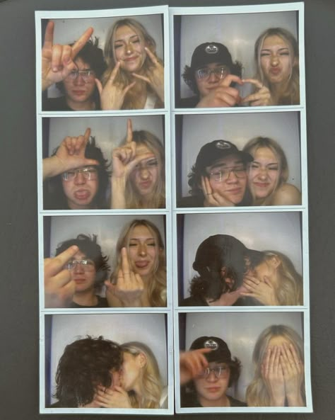 couple photo booth pic poses inspo ! creator - kammilawley on insta Photo Booth Poses Couple, Photobox Ideas Pose Couple, Photobooth Pose, Gf Photo, Photobox Ideas, Photobox Pose, Photo Booth Poses, Photobooth Poses, Photo Booth Pics