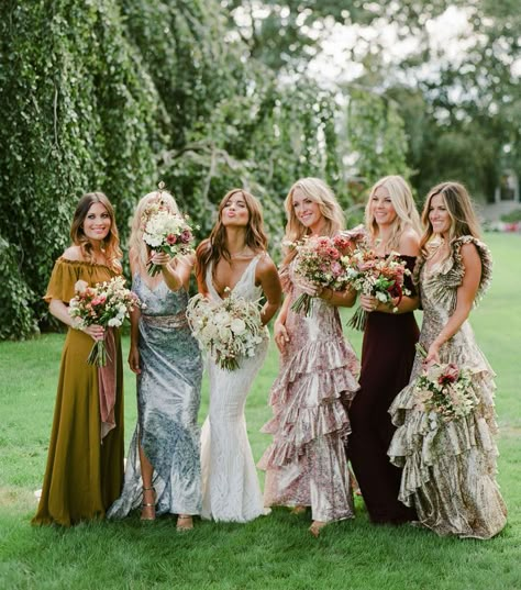 Bridesmaid Dresses Floral Print, Different Bridesmaid Dresses, Patterned Bridesmaid, Printed Bridesmaid Dresses, Bohemian Bridesmaid, Ruffles Bridesmaid Dresses, Unique Bridesmaid Dresses, Rocky Barnes, Floral Bridesmaid Dresses