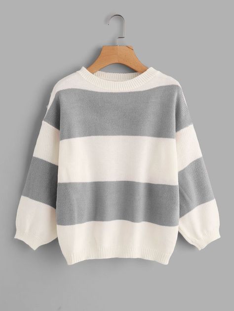 Stripe Sweaters, Extra Long Sleeve Sweater, Sweater Colorful, Sweater Stripe, Red Pullover Sweater, Sweater Striped, Embellished Sweaters, Acrylic Sweater, Red Pullover