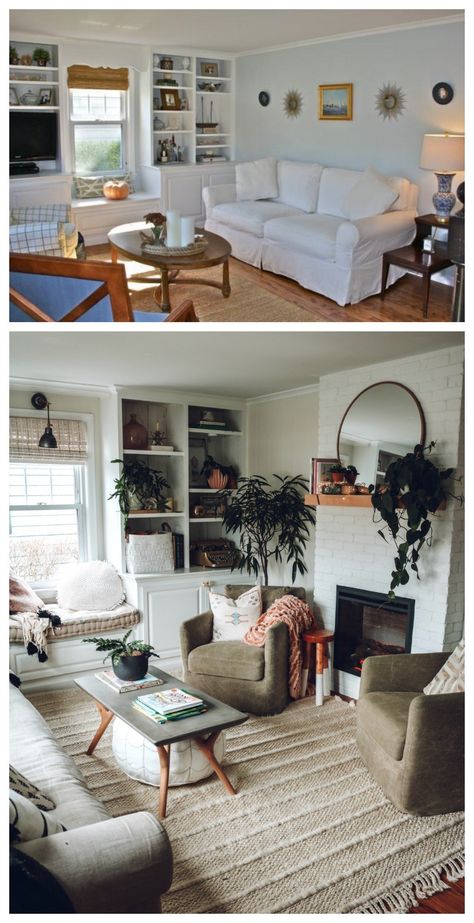 Complete Before and After's- 1100 sq ft Cape- Floor Plan and Future - Nesting With Grace Cape Cod Living Room, Living Room Floor Plans, Living Room Furniture Ideas, Nesting With Grace, Living Room Entry, Room Furniture Ideas, Paint White, Small Space Living Room, Lovely Family