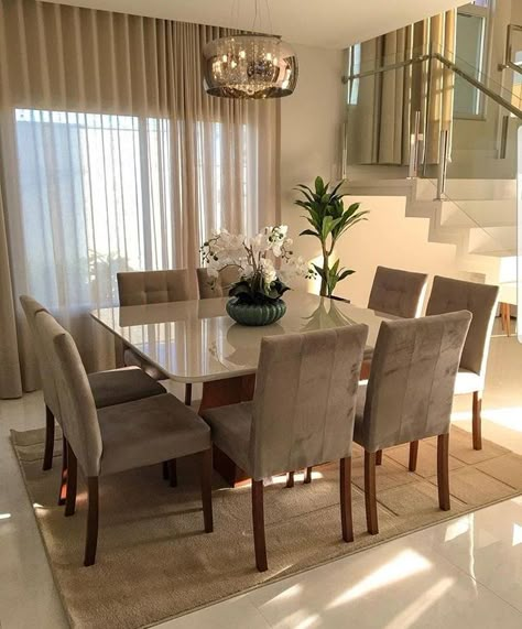 Dining Room Contemporary, Dinning Room Design, Dining Room Table Decor, Contemporary Dining Room, Small Kitchens, Elegant Living Room, Decor Home Living Room, Living Room Decor Apartment, Home Room Design