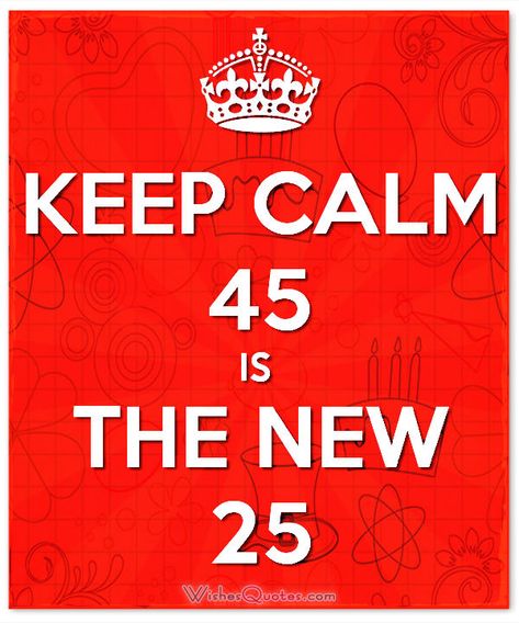 45 is the new 25 happy birthday Happy 45 Birthday Quotes, 45 Birthday, Happy 45 Birthday, Birthday Msgs, Doctor Birthday, Bday Quotes, 45th Birthday Gifts, Happy Birthday Wallpaper, 45th Birthday