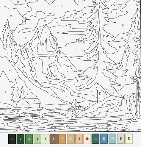 Adult Color By Number, Coloring By Numbers, Number Printables, Colour By Number, Color By Number Printable, Number Painting, Number Art, Colouring Sheets, Free Adult Coloring Pages