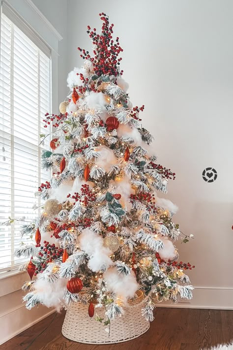 Fake Christmas Tree Decorations, White Tree Decorations, White Tree Decorations Decorating Ideas, Christmas Tree Feathers, Snow Decorations, Angela Lanter, Fake Christmas Trees, Tree Home Decor, Christmas Tree With Snow