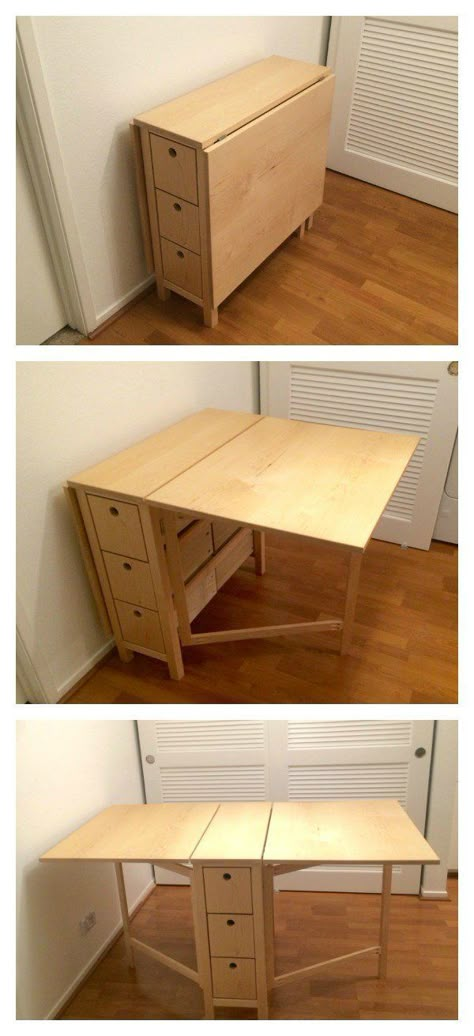 Foldable Craft Table, Sewing Rooms, Teds Woodworking, Sewing Table, Into The Woods, Woodworking Furniture, Craft Table, A Desk, Ikea Hacks