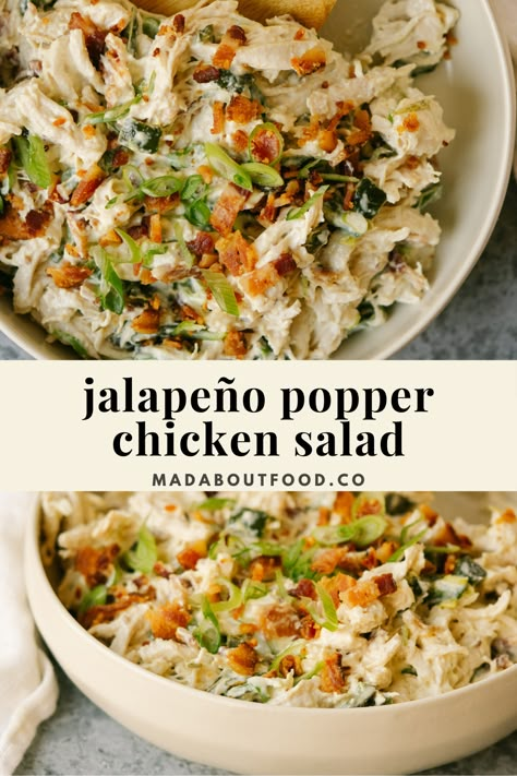 Whole30 Lunch, Popper Chicken, Jalapeno Popper Chicken, Lunch Meal Prep, Chicken Salad Recipes, It Goes On, Healthy Meal Prep, Om Nom, Chicken Salad