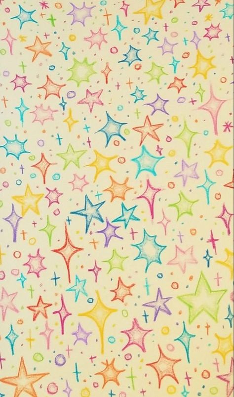 Star Wallpaper Colorful, Aesthetic Background Colorful, Patterned Backgrounds Aesthetic, Colorful Star Background, Colorful Phone Backgrounds, Colorful Aesthetic Background, Colorful Doodle Wallpaper, Summer Core Wallpaper, Background Filler Drawing