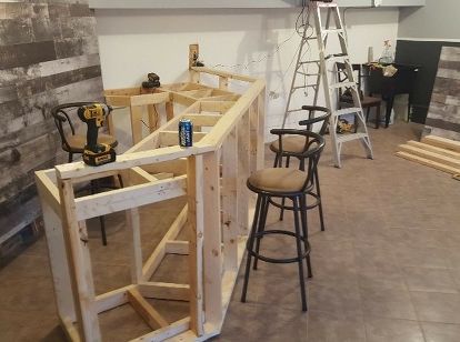 How to Build Bar & Garage Storage- Part 1 | Hometalk Build Bar, Garage Bar Ideas, Building A Home Bar, Home Bar Plans, Diy Outdoor Bar, Hang Out With Friends, Basement Bar Designs, Bar Plans, Diy Home Bar