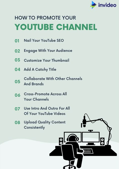 YouTube Channel Promotion. 8 tips that are directed towards two primary goals: ranking on YouTube + Google and increasing engagement rate – this is all that matters to boost your YouTube channel. Visit the InVideo Blog and learn more! #youtube #marketing Youtube Tips And Tricks, Youtube Growth Tips, Youtube Marketing Strategy, Youtube Hacks, Youtube Promotion, Start Youtube Channel, Book Advertising, Youtube Business, Secret Websites