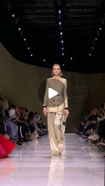 WWD on Instagram: "@giorgioarmani fall 2024 haute couture runway finale.

What makes something “profoundly Armanian?” Giorgio Armani dropped this made-up word — a descriptor somewhat akin to Prada-ness — in the press notes for his fall show, which was dedicated to pearly colors, pearl-like textures and pearl embellishments.

Well lo and behold, the collection positively oozed Armani-ness and ranks as one of his best in years, cementing his reputation as a master of the evening pantsuit, and the king of sleek, red-carpet gowns. The whole production was also very Armani: a prompt start, a bright, air-conditioned room with a pearlescent runway, and a toe-tapping soundtrack of jazz and big band sounds.

See the full collection and read our review at WWD.com - #linkinbio 🔗

Review : @milessoch Bright Air, Made Up Words, Fall Shows, Haute Couture Runway, Red Carpet Gowns, Couture Runway, Big Band, The Press, Fall 2024