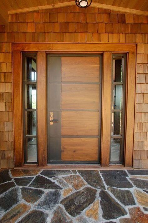 Stunning Wooden Main Door Design Ideas - Engineering Discoveries Main Door Design Ideas, Entrance Wood Door, House Front Door Design, Door Design Ideas, Modern Entrance Door, Modern Wooden Doors, House Main Door, Single Door Design, House Main Door Design