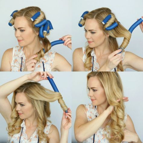 Heartless Curls, Foam Rollers Hair, Trend Hairstyles, Wavy Hairstyles Tutorial, Hair Without Heat, Curls No Heat, Overnight Curls, No Heat Hairstyles, Heatless Hairstyles