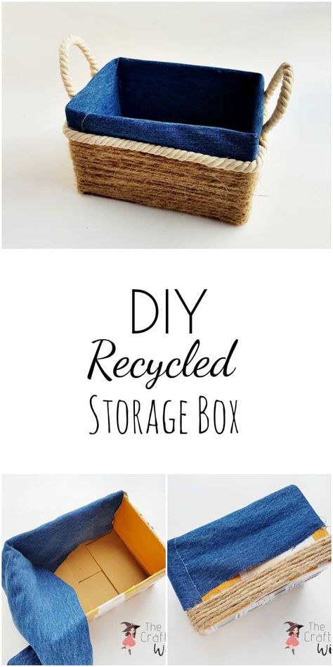 Cardboard Box Storage, Diy Storage Box, Storage Baskets Diy, Cardboard Box Diy, Shoe Box Crafts, Recycle Cardboard Box, Recycling Storage, Cardboard Storage, Cardboard Crafts Diy