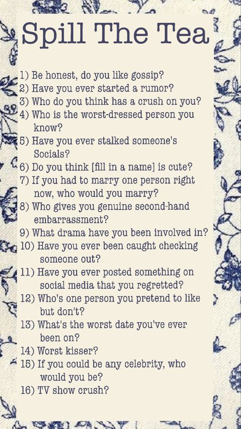 The question game is a game designed to spark conversation between friends. The game first starts off with someone asking the other player to choose a number (1-#). The first person then asks the player the question that corresponds to that number. Find out all the tea about your friends with this game of truth and of course, gossip! Questions To Ask Ur Friends About U, Questions To Ask On A Sleepover, Games For Friends Question, Question Ideas For Friends, Question To Ask Your Bestie, Bff Questions Game, Bff Questions To Ask Game, Questions To Ask My Best Friend, Question To Ask Best Friend