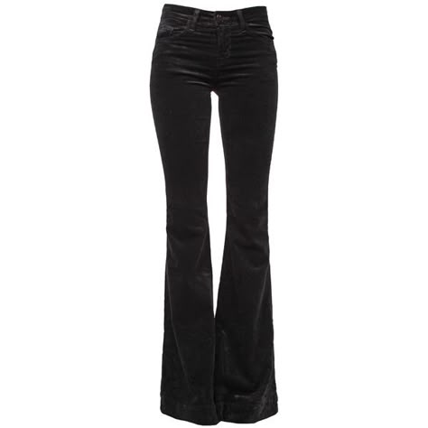 J BRAND Bella Mid Rise Luxe Velveteen Kick Flare ($360) ❤ liked on Polyvore featuring jeans, j brand, medium rise jeans, j brand jeans, flared jeans and 5 pocket jeans Pants Png, Black Flare Jeans, Png Clothes, Mid Rise Flare Jeans, Black Flare, J Brand Jeans, Dr Closet, Kick Flares, Velvet Pants