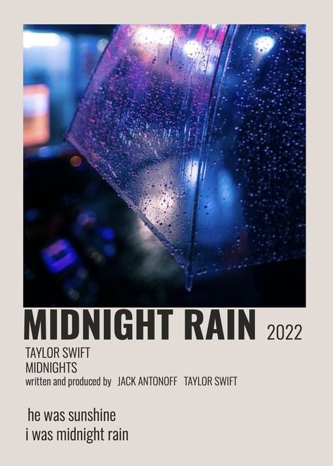 Taylor Swift Midnights Midnight Rain Polaroid Poster #polaroidposters #vintageposters #taylorswift #swiftie #midnights #midnightrain Midnight Rain Taylor Swift, Taylor Swift Polaroid Poster, Polaroid Poster Taylor Swift, Taylor Swift Polaroid, Midnight Song, Taylor Swift Discography, Poster Taylor Swift, 90s Wallpaper Hip Hop, Midnight Rain