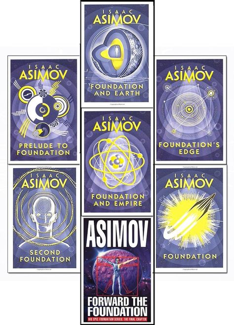 Foundation Isaac Asimov, Isaac Asimov Books, Asimov Foundation, Foundation Series, Isaac Asimov, Sci Fi Books, Galactic Empire, Film Books, Science Fiction Fantasy