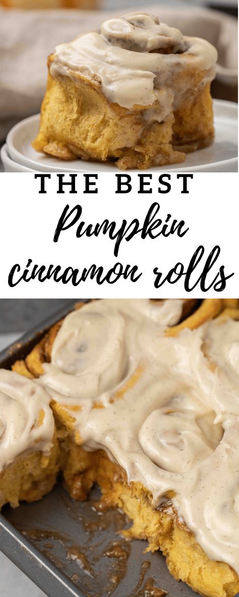 The Best Fluffy and Soft Pumpkin Cinnamon Rolls - Lifestyle of a Foodie Best Homemade Cinnamon Rolls, Cinnamon Roll Frosting, Lifestyle Of A Foodie, Pumpkin Cinnamon Rolls, Pumpkin Recipes Dessert, Cinnamon Rolls Homemade, Cinnamon Rolls Recipe, Best Pumpkin, Pumpkin Dessert