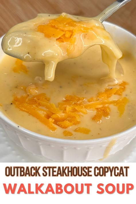 Walkabout Soup, Creamy Soup Recipes, Homemade Soup Recipe, Outback Steakhouse, Delicious Soup Recipes, Copycat Restaurant Recipes, Soup Chili, Soup And Stew, Easy Soup