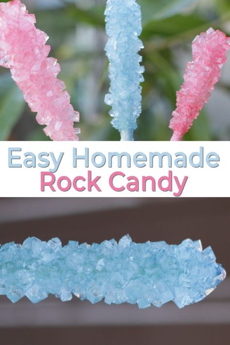 Making Rock Candy, Homemade Rock Candy, Rock Candy Recipe, Make Rock Candy, How To Make Rocks, Trifle Recipes, Sugar Sticks, Candy Crystals, Candy Recipe