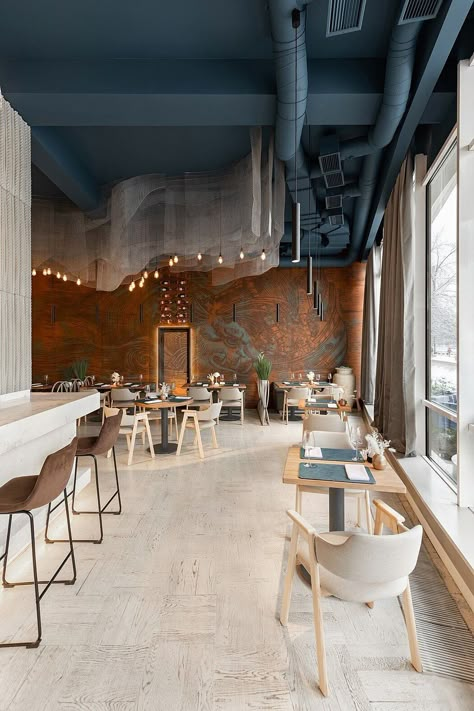 Loft Cafe, Modern Restaurant Design, Industrial Cafe, Design Café, Modern Cafe, Cafe Shop Design, Coffee Shops Interior, Luxury Restaurant, Bakery Design