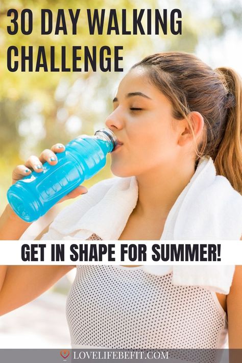 30 Day Walking Challenge For Beginners Mile A Day Challenge, Walking Challenge For Beginners, 30 Day Walking Challenge, Walk At Home, Loose Weight In A Week, Walking Challenge, Walking Plan, 7 Minute Workout, Tips For Losing Weight