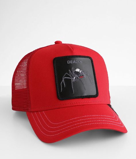 Goorin Brothers Red Dead Trucker Hat - Men's Hats in Red | Buckle Fire Hats, Body Ideas, Dope Hats, Mens Trucker Hat, Goorin Bros, Wallpaper Earth, 59fifty Hats, Tshirt Design Men, Hat For Men