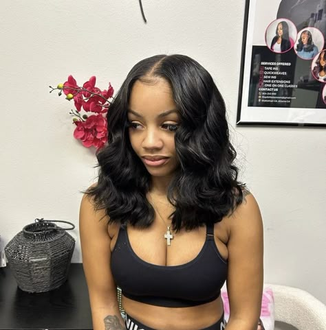 Weave Hairstyles With Braids, Quick Weave Hairstyles With Color, Styles For Short Hair Curly, Weave Hairstyles With Color, Hairstyles With Color, Curly Half Up Half Down, Short Quick Weave, Curly Bobs, Cute Bob Hairstyles