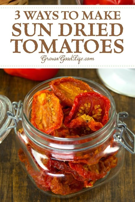 Homemade Sun Dried Tomatoes, Drying Tomatoes, Sundried Tomato Recipes, Make Sun Dried Tomatoes, Oven Dried Tomatoes, Fresh Tomato Recipes, Dehydrated Vegetables, Dehydrated Fruit, Dried Vegetables