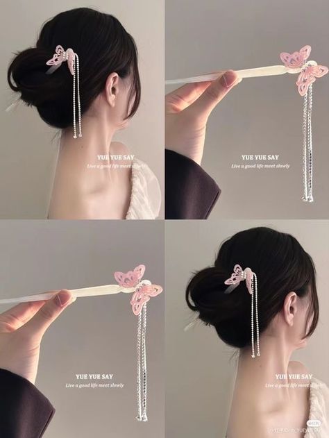 100 Years Of Makeup, Asian Hair Pin, Hair Headpiece, Kawaii Hair Clips, Hair Tie Accessories, Hair Style Korea, Haircuts For Women Over 50, Gorgeous Hairstyles, Kawaii Hairstyles