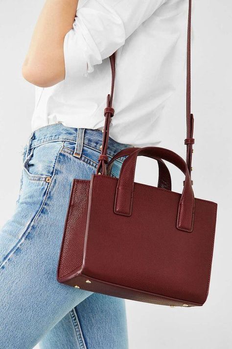 Burgundy Purse, Stylish Handbags, Kelly Bag, Mini Tote Bag, Mini Tote, Leather Pulls, Bags And Purses, Cute Bags, Laptop Case