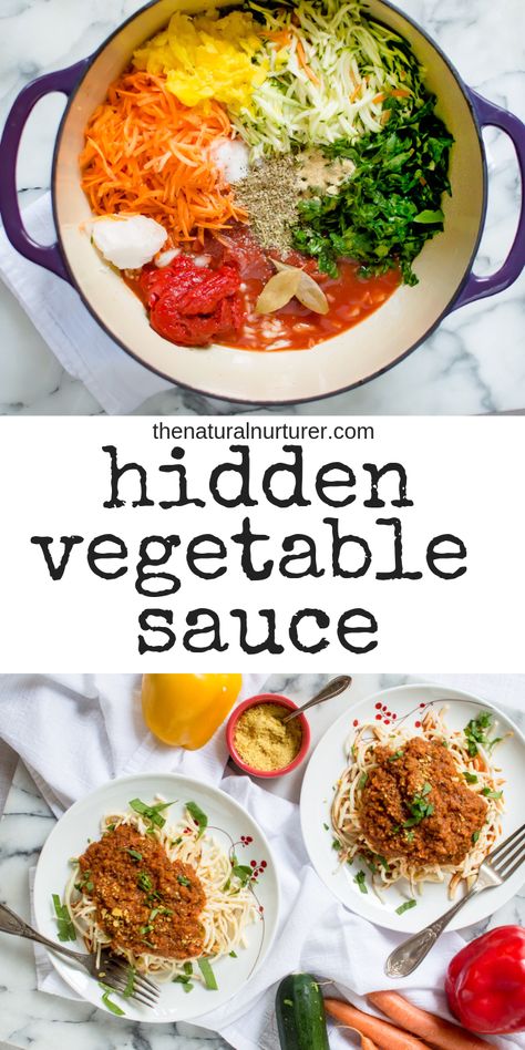 Easy Veggie Pasta, Veggie Pasta Sauce, Healthy Family Dinner Recipes, Vegetable Recipes For Kids, Healthy Family Dinner, Dinner Recipes Healthy Family, Hidden Vegetables, More Veggies, Healthy Family Dinners