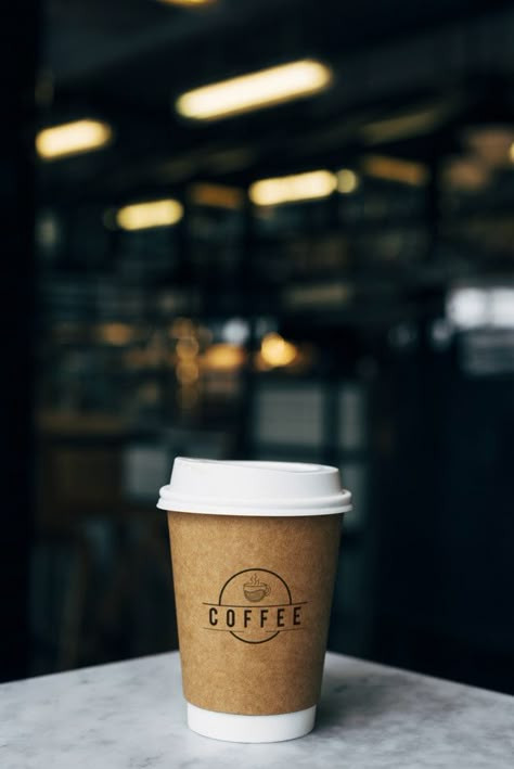 Mockup of a cup of takeaway coffee | Free Psd #Freepik #freepsd #logo #mockup #coffee #template Coffee Shop Signs, Takeaway Coffee, Bold Logo Design, Gold Touch, Coffee Shop Photography, Slight Edge, Coffee Icon, Cocoa Coffee, Wedding Logo Monogram