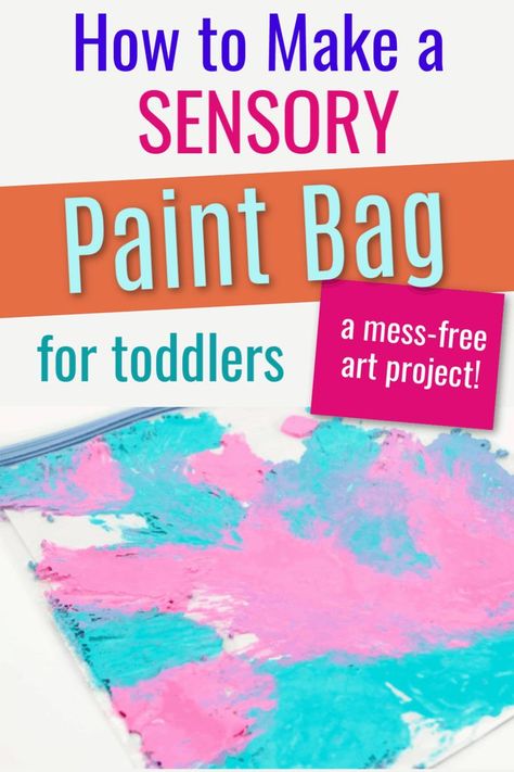 Baby Sensory Bags, Tactile Sensory Activities, Sensory Activity For Toddlers, Paint Bags, Daycare Setup, Mess Free Painting, Kids Mess, Tactile Activities, Tactile Sensory