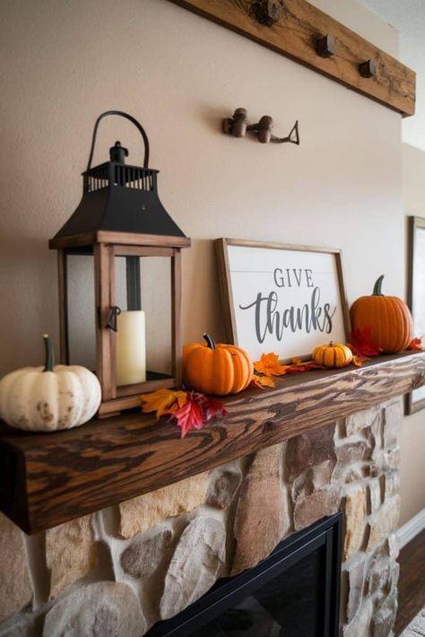 13 Fall Mantle Decor Ideas to Warm Your Home with Autumn Magic (List) White Ceramic Pumpkins, Fall Decorations Ideas, Fall Mantle Decor, Fall Mantle, Glass Votives, Textile Tapestry, Rustic Pumpkin, Autumn Magic, Fall Table