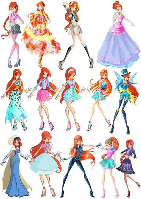 Bloom Outfits Winx Club, Bloom Winx Outfits, Winx Bloom Outfits, Bloom Winx Club Outfits, Winx Club Bloom Outfits, Winx Club All Transformations, Bloom Outfits, Cute Y2k Outfits, Winx Cosplay