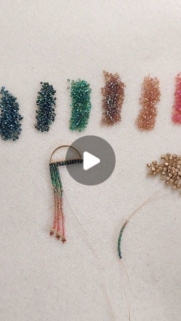 Ombre Beaded Earrings, Fringe Earrings Diy, Ombre Earrings, Ombre Color, Colorful Jewelry, Youtube Tutorials, Fringe Earrings, Diy Earrings, Designer Earrings