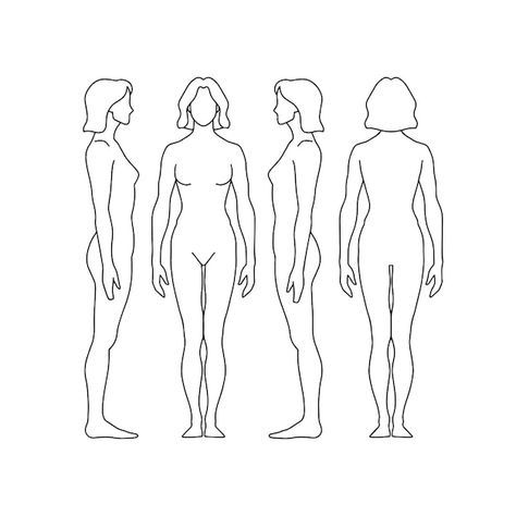 Blank Body Template, Anatomical Diagram, Person Outline, Body Diagram, Body Outline, Body Template, Outline Images, Perspective Drawing Lessons, Tattoo Templates