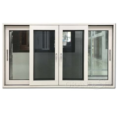 Thermal break aluminum sliding window used thermal break aluminum alloy do the windows frame, and double insulation glazed for windows glass. The heavy duty frame can do big size and make 4 panel sliding design. Also the added strong mosquito net can anti-insect and burglar proof. Almunium Window Design, Glass Windows Design, Classic Window Design, Aluminum Windows Design, Sliding Window Design, Sliding Glass Windows, Glass Window Design, Aluminum House, Modern Window Design