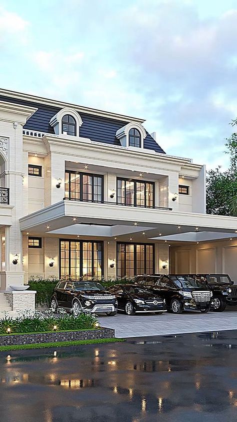 Black Barndominium, Modern Barndominium, Home Styling Tips, Luxury Houses Mansions, House Balcony Design, House Balcony, Classic House Design, Building House Plans Designs, Luxury House Interior Design