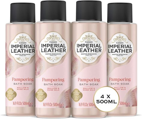 Imperial Leather Pampering Bath Soak - Rich and Creamy Bubble Bath with Mallow and Rose Milk Fragrance - Gentle Skin Care Bulk Buy, White, (4 X 500 ml) Rose Milk Bath, Imperial Leather, Milk Bath Soak, Holly Brown, Uk Shopping, Rose Milk, Affiliate Products, Male Grooming, Milk Bath