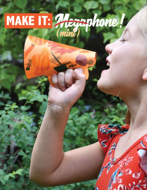 Diy Cheer Megaphone, Paper Megaphone Craft, How To Make A Megaphone Out Of Paper, Megaphone Craft Template Free Printable, Cheer Camp Crafts For Kids, Homecoming Crafts For Kids, Megaphone Template Free Printable, Cheer Camp Decorations, Diy Megaphone Cheerleading